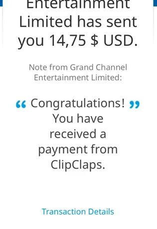 Rút tiền Clipclaps về Paypal